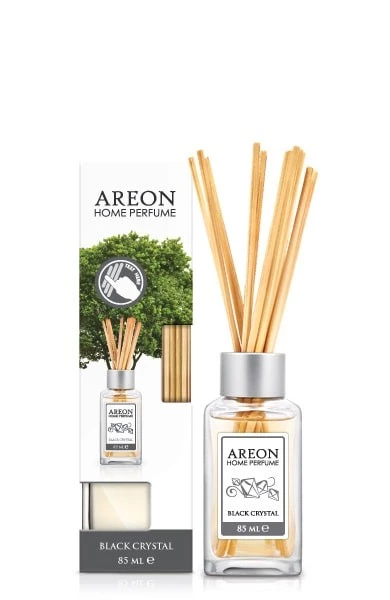 Ароматизатор интерьерный (Black Cristal/Черный кристалл) (85 мл) AREON Home Perfume Sticks (гель, палочки)