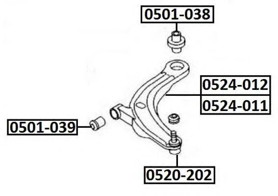 Опора шаровая Asva 0520-202