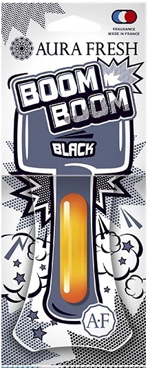 Ароматизатор подвесной Aura Fresh BOOM BOOM Black/Черный