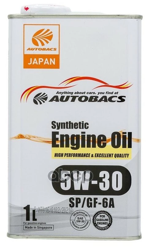 Моторное масло Autobacs Engine Oil Synthetic 5W-30 синтетическое 1 л