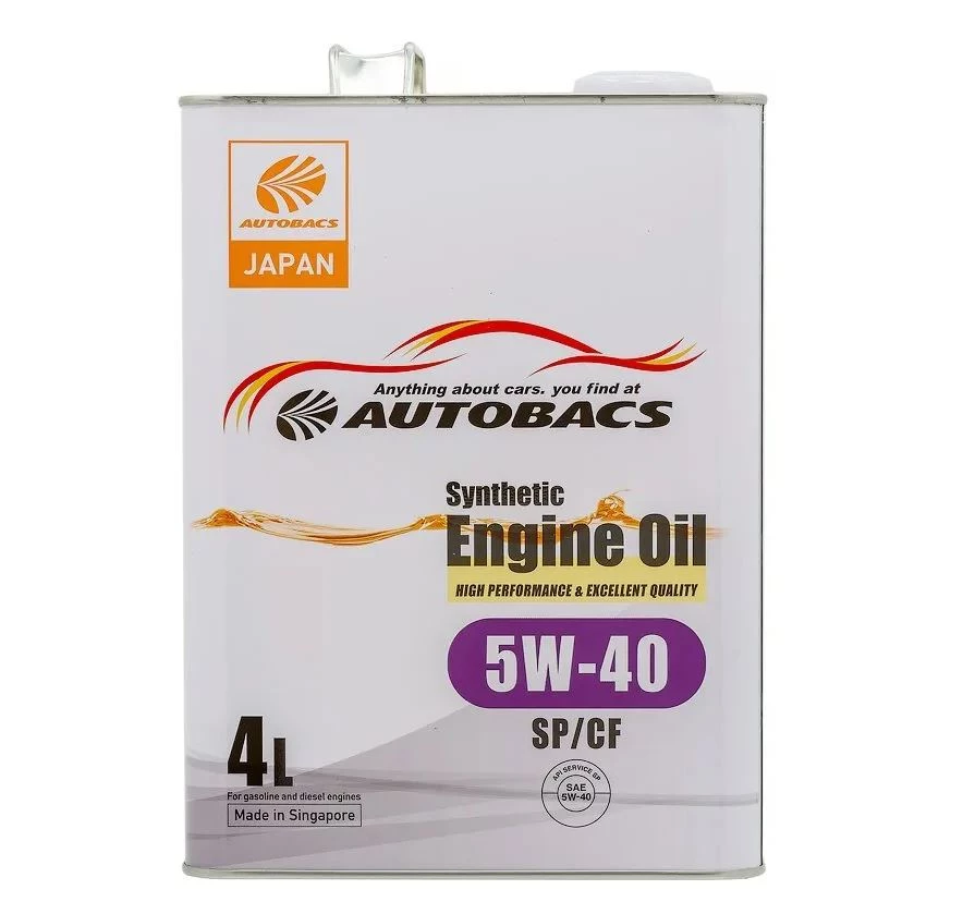 Моторное масло Autobacs Engine Oil Synthetic 5W-40 синтетическое 4 л