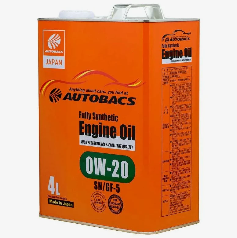 Моторное масло Autobacs ENGINE OIL FS 0W-20 синтетическое 4 л
