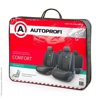 Чехлы автомобильные Autoprofi Comfort жаккард черный (арт. COM-1105 Attache)