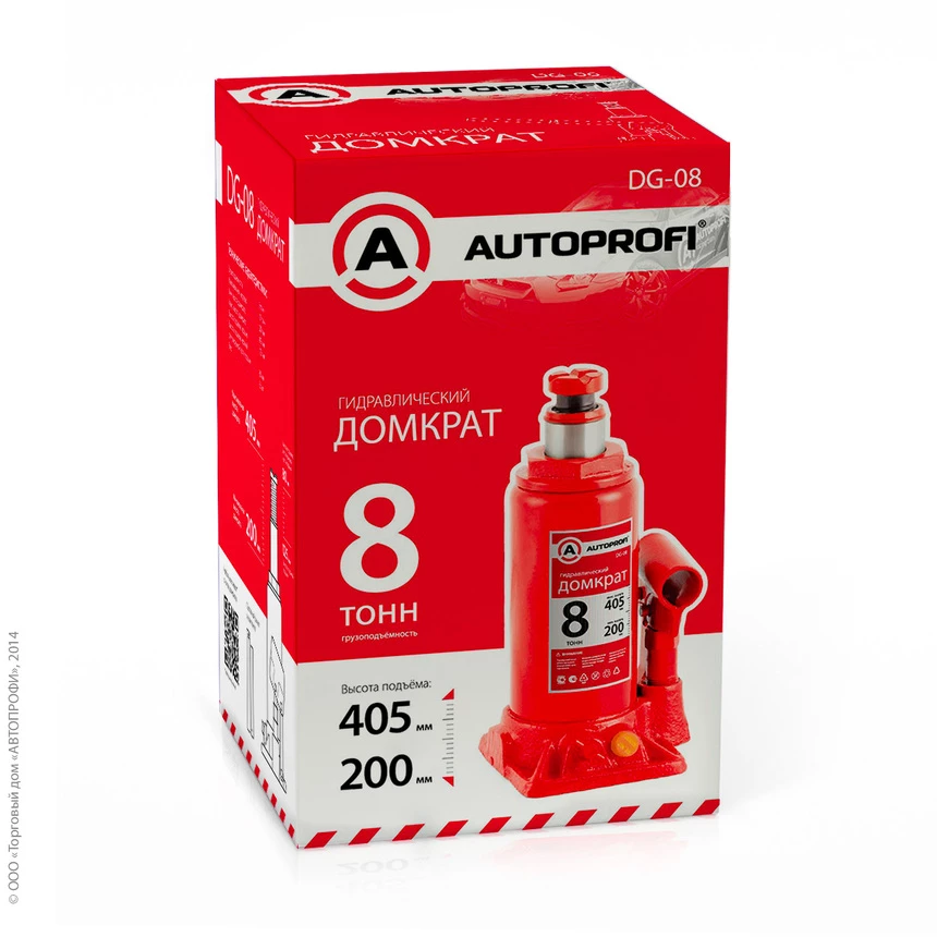 Домкрат бутылочный 8 т. Autoprofi 200-405 мм