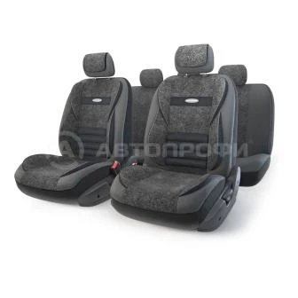 Чехлы автомобильные универсальные эко-кожа/флок черный (M) AUTOPROFI Multi Comfort(мультиконтурные