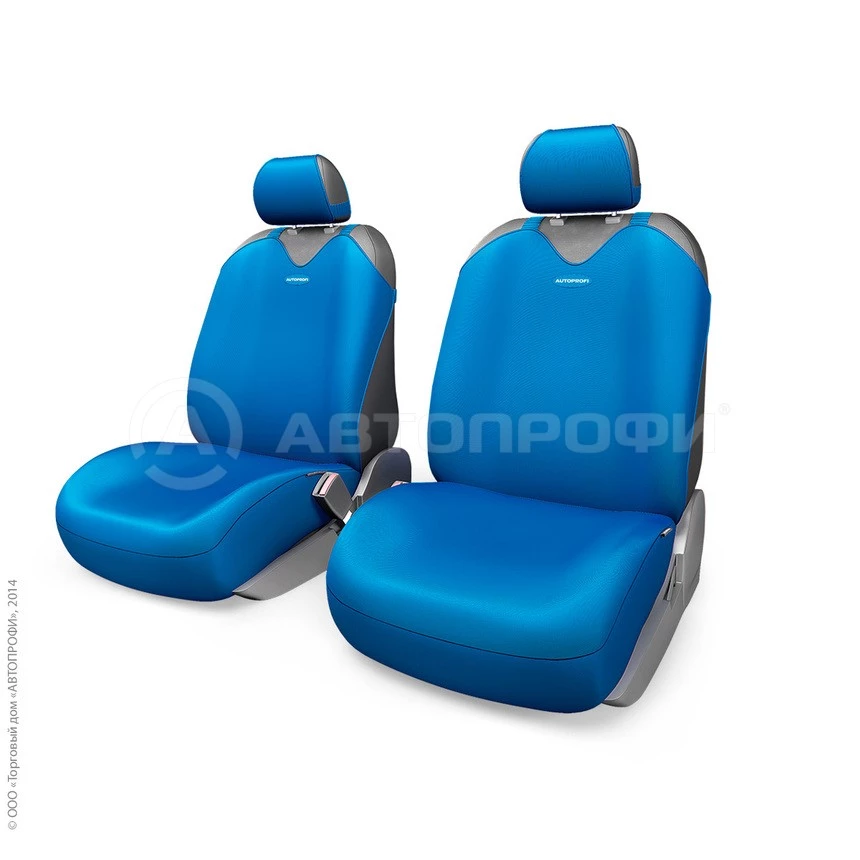 Чехлы-майки универсальные полиэстер синий AUTOPROFI R1 Sport Plus (передний ряд) (4 шт.)