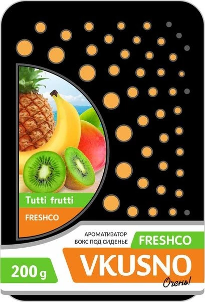 Ароматизатор под сиденье (Tutti-Frutti/Тутти-фрутти) AZARD Freshco VKUSNO