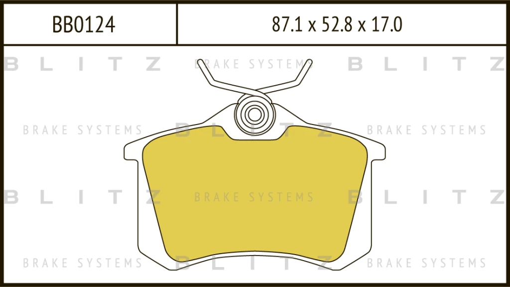 Колодки тормозные дисковые задние AUDI A3/A4, SKODA Octavia/Rapid, VAG Golf/Passat BLITZ BB0124