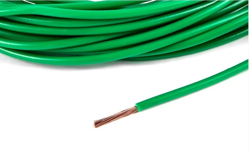 Провод зеленый ПВАМ 0,5 кв.мм, 10м. б/упак Cargen