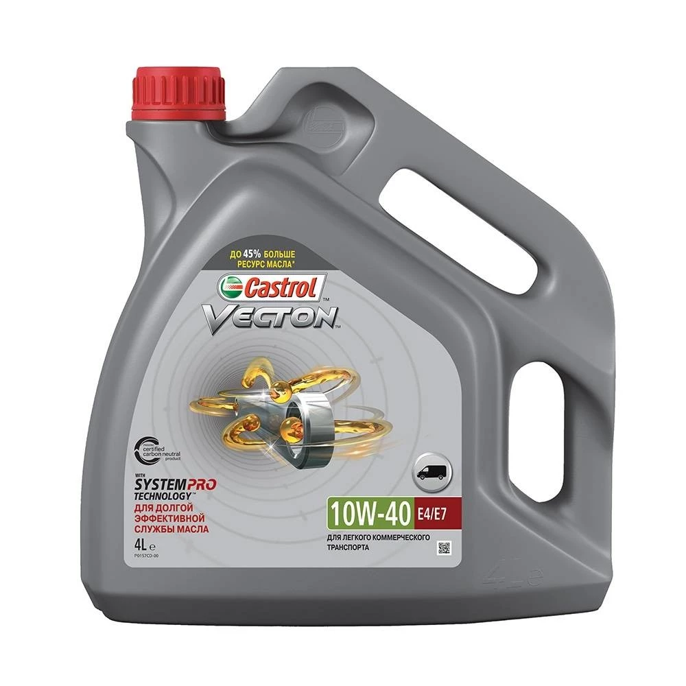 Моторное масло Castrol Vecton 10W-40 синтетическое 4 л