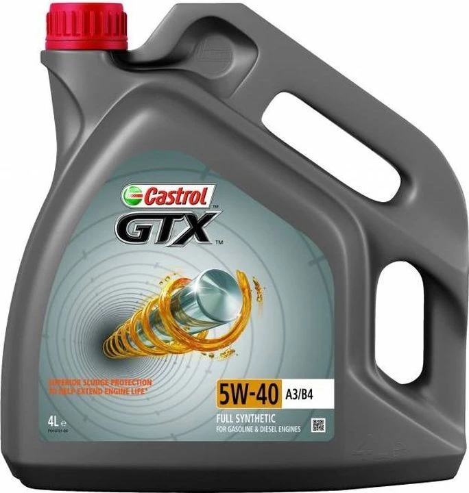Моторное масло Castrol GTX 5W-40 A3/B4 синтетическое 4 л
