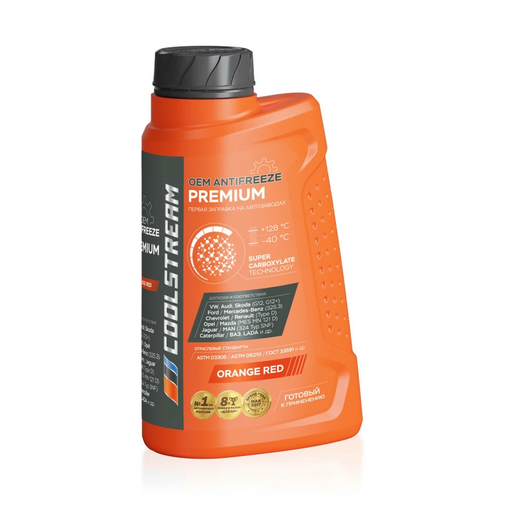 Антифриз CoolStream Premium G12 -40°С оранжевый 1 кг