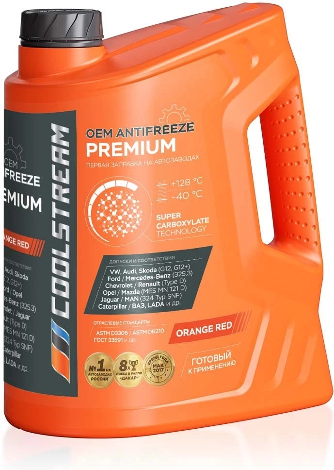 Антифриз CoolStream Premium G12 -40°С оранжевый 5 кг