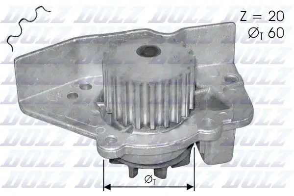 Насос водяной Citroen Xantia/Xsara/ZX 1.6-1.9 92- Dolz N405