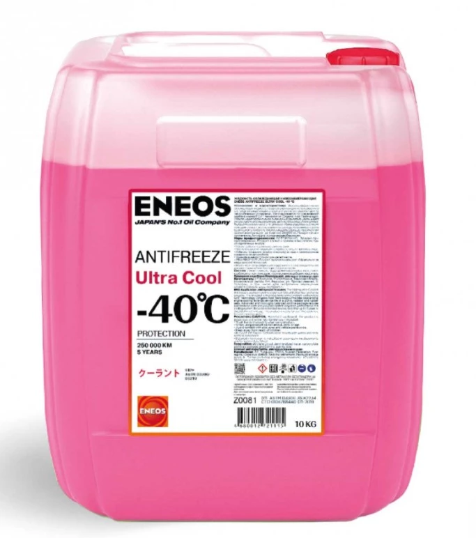 Антифриз ENEOS Ultra Cool (-40°С) (10 кг) розовый