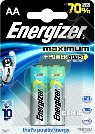 Батарейка LR06/AA Energizer Maximum POWER BOOST (блистер) (2 шт.)