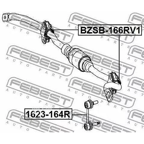 Втулка заднего стабилизатора комплект d26.5 FEBEST BZSB-166RV1