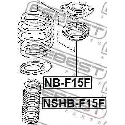 Подшипник опоры переднего амортизатора FEBEST NB-F15