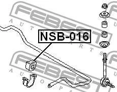 Втулка стабилизатора передняя FEBEST NSB-016