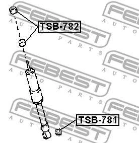 Втулка заднего амортизатора FEBEST TSB-782