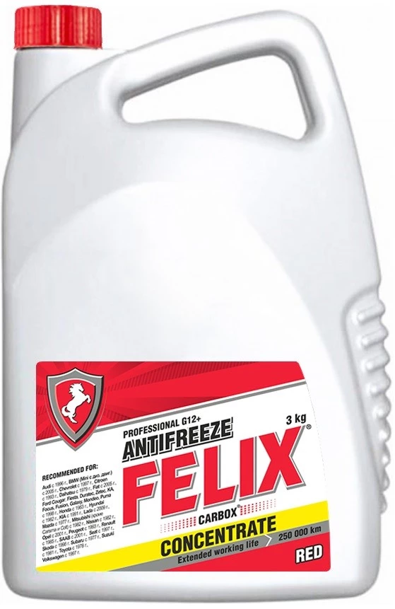 Антифриз Felix Carbox концентрат G12 -40°С красный 3 кг