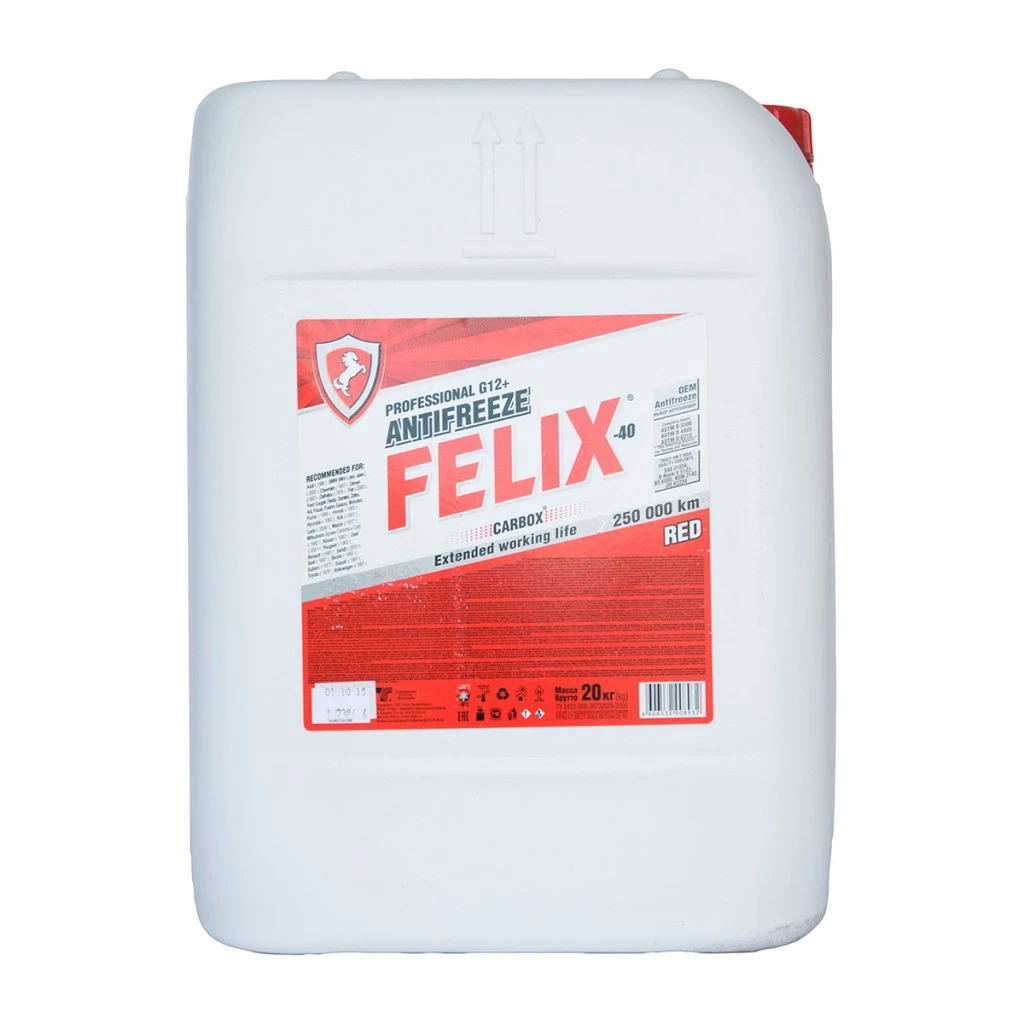 Антифриз Felix Carbox G12+ -40°С красный 20 кг