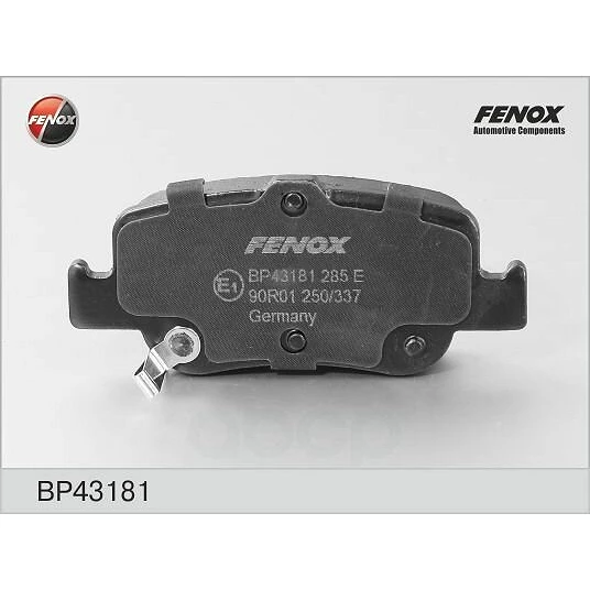 Колодки тормозные дисковые Fenox BP43181