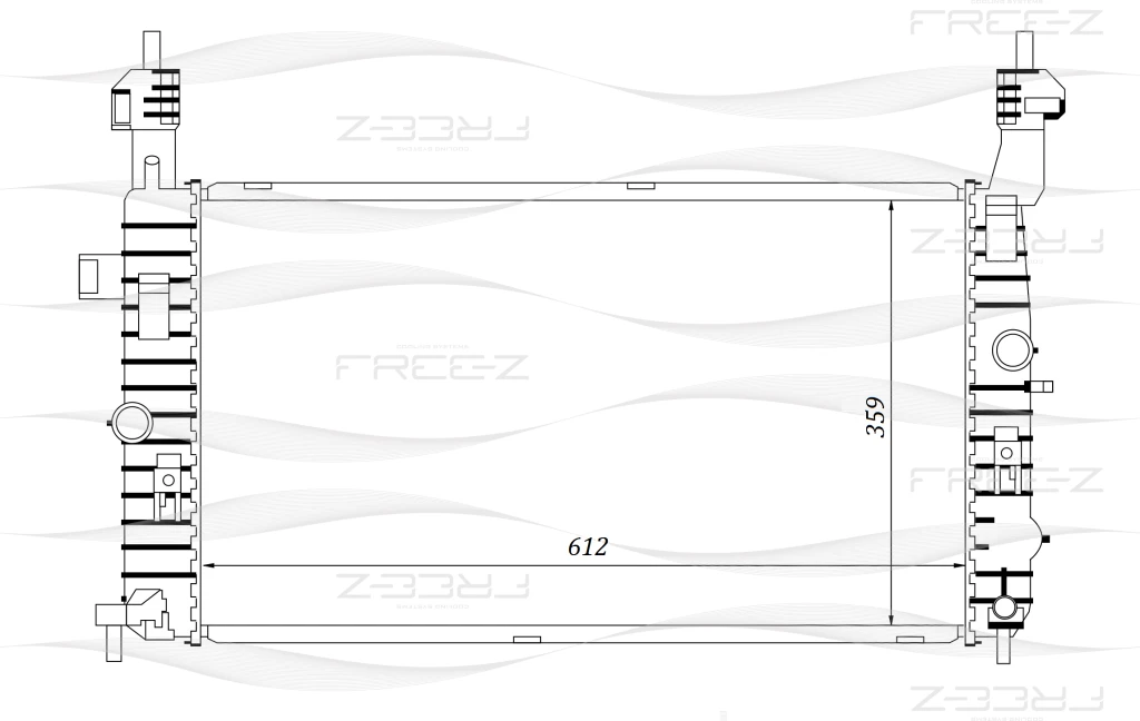 РАДИАТОР СИСТЕМЫ ОХЛАЖДЕНИЯ OPEL MERIVA 03-> Free-z kk0168