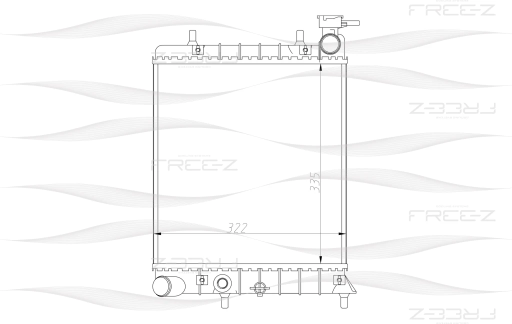 РАДИАТОР СИСТЕМЫ ОХЛАЖДЕНИЯ HYUNDAI ACCENT 00-> Free-z kk0225