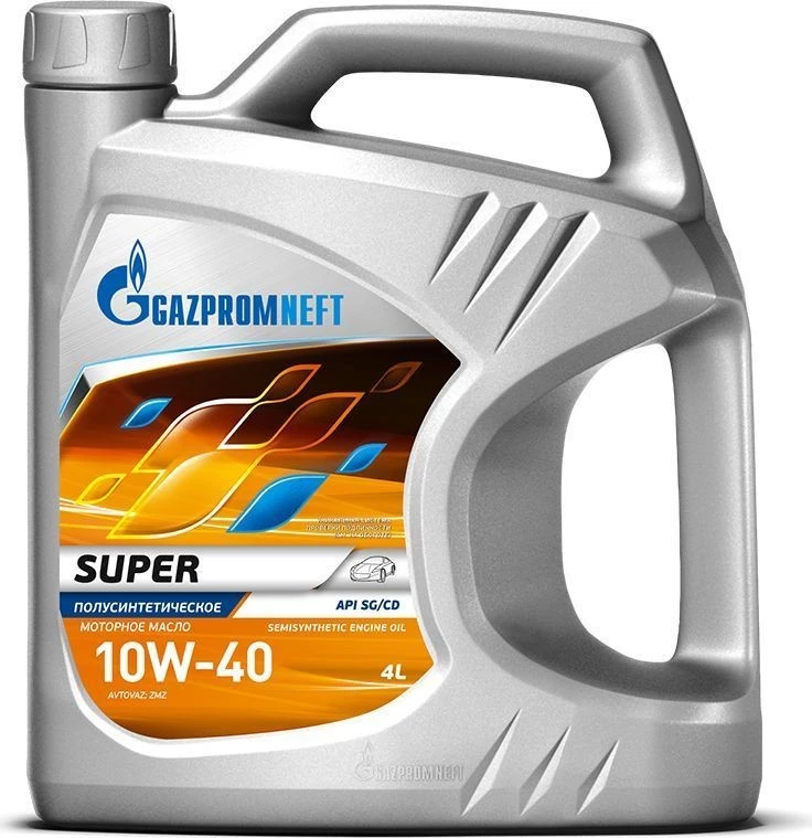 Моторное масло Gazpromneft Super 10W-40 полусинтетическое 4 л