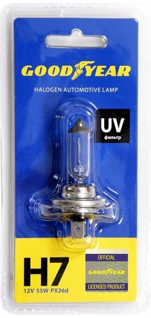 Лампа галогенная H7 12V 55W GOODYEAR (блистер)