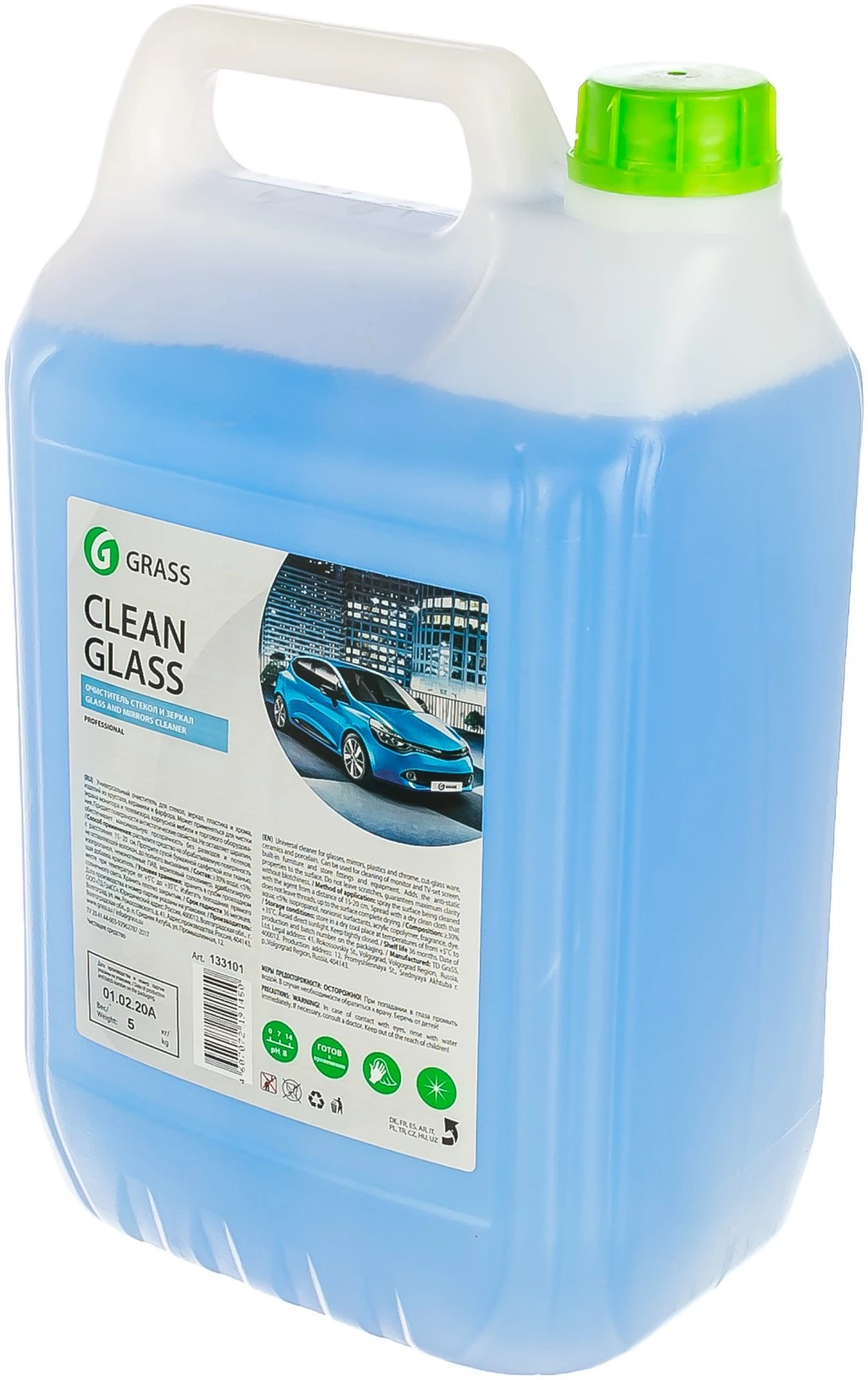 Очиститель стекол и зеркал Grass Clean glass 5 л