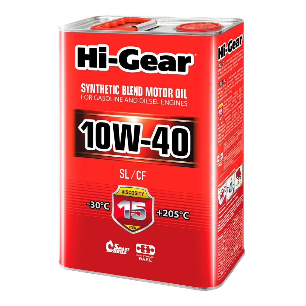 Моторное масло Hi-Gear 10W-40 полусинтетическое 4 л