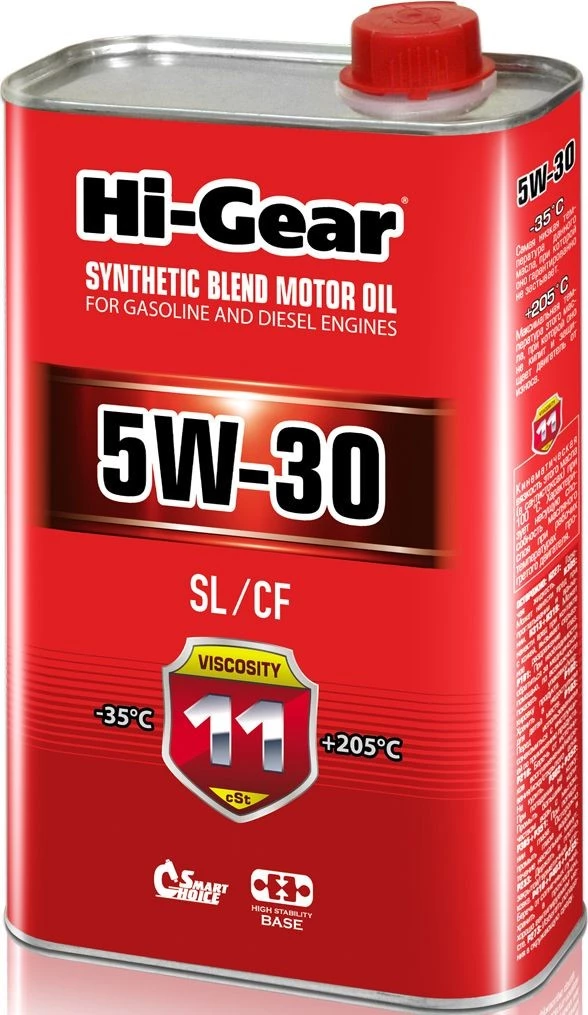 Моторное масло Hi-Gear 5W-30 полусинтетическое 1 л