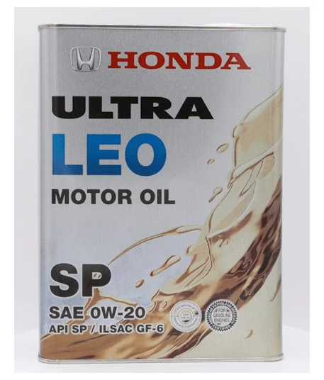 Моторное масло Honda Ultra LEO 0W-20, синтетическое, 4 л