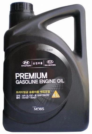 Моторное масло Hyundai/Kia Premium Gasoline 5W-20 полусинтетическое 4 л