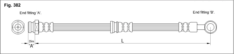 Шланг тормозной передний правый K&K FT0745