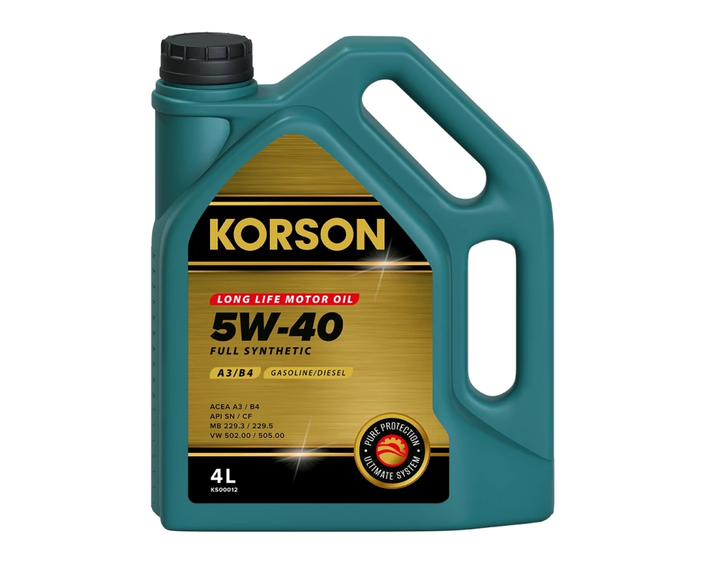 Моторное масло KORSON KS00012 5W-40 A3/B4 синтетическое 4 л
