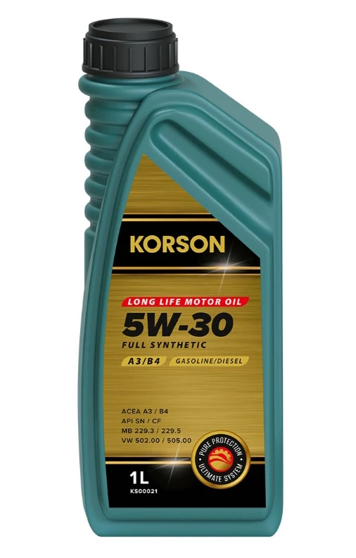 Моторное масло KORSON KS00021 5W-30 A3/B4 синтетическое 1 л