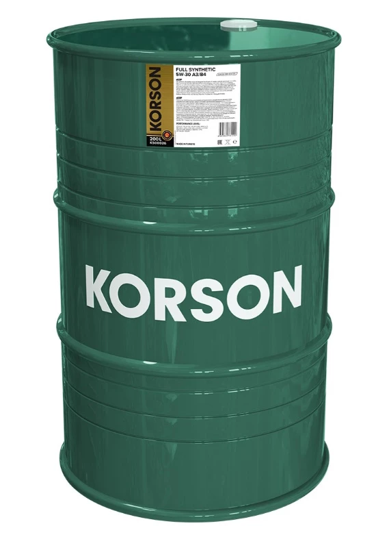 Моторное масло KORSON KS00026 5W-30 A3/B4 синтетическое 200 л