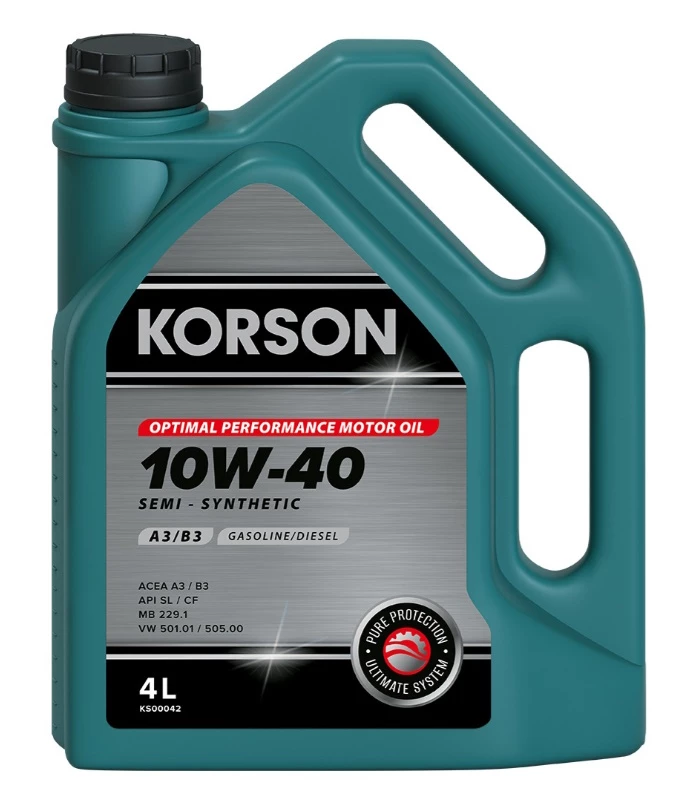 Моторное масло KORSON KS00042 10W-40 A3/B3 полусинтетическое 4 л