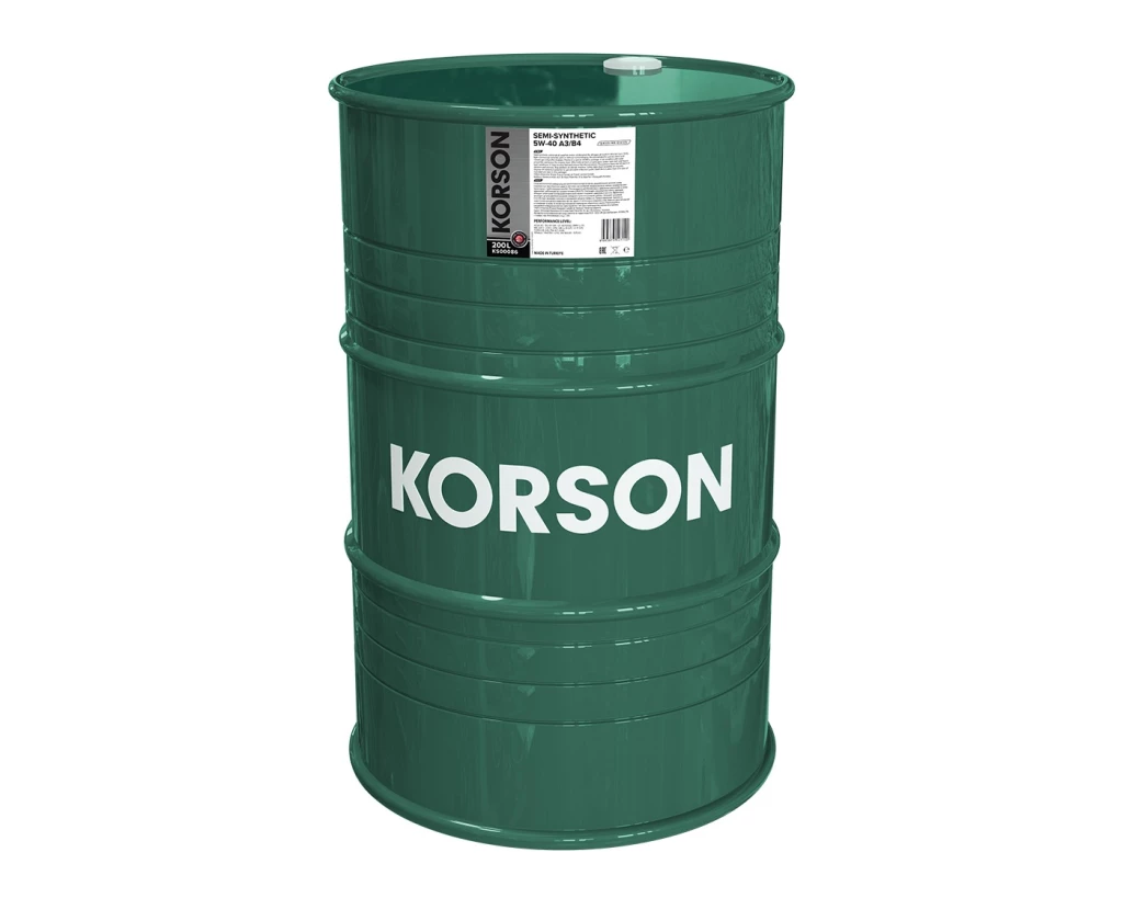 Моторное масло KORSON KS00086 5W-40 A3/B4 полусинтетическое 200 л