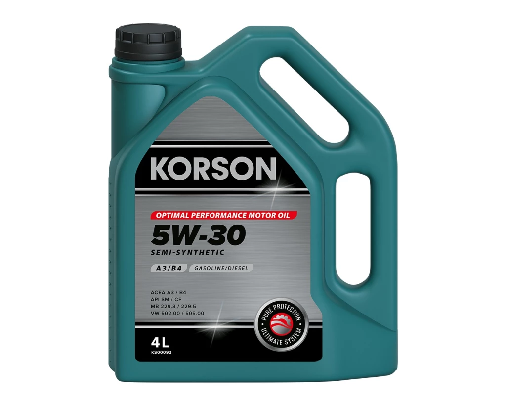 Моторное масло KORSON KS00092 5W-30 A3/B4 полусинтетическое 4 л