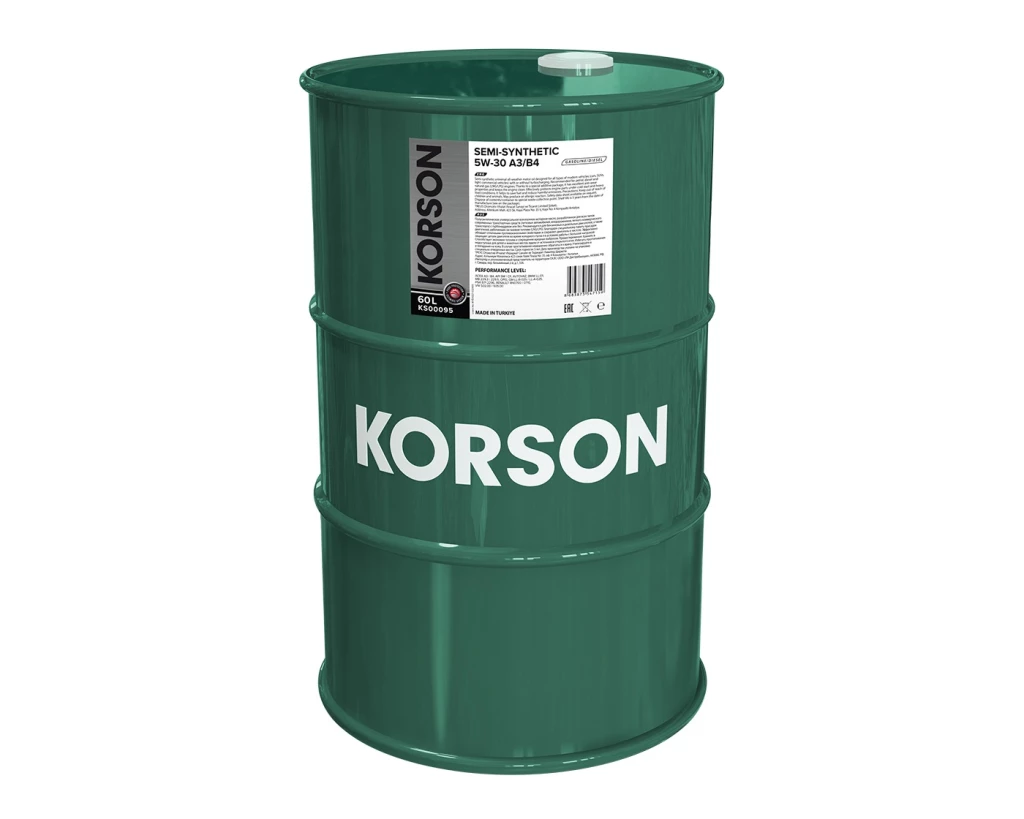 Моторное масло KORSON KS00095 5W-30 A3/B4 полусинтетическое 60 л