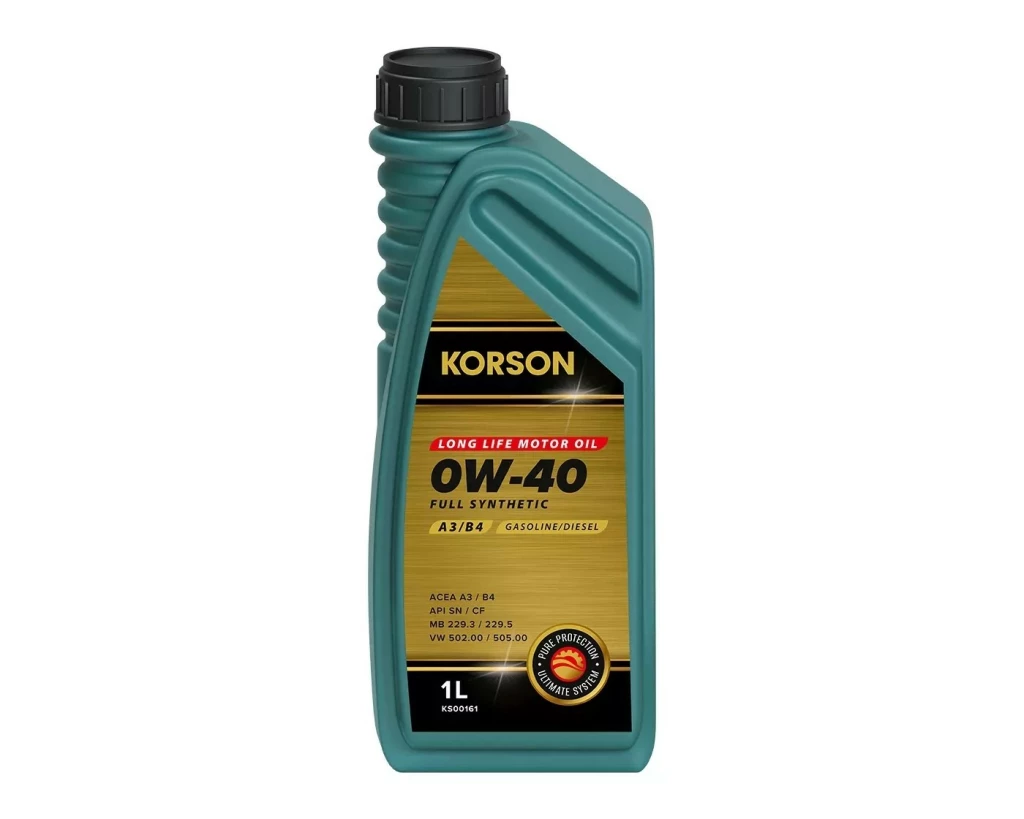 Моторное масло KORSON KS00161 0W-40 A3/B4 синтетическое 1 л