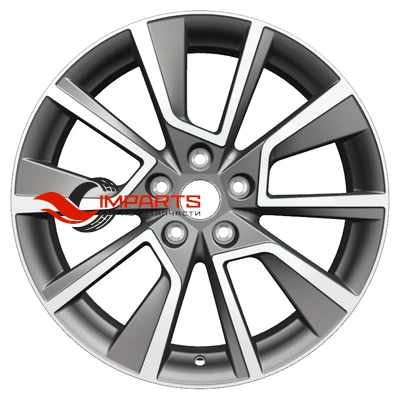 Колесный диск Khomen Wheels 7x18/5x112 ET45 D57,1 KHW1802 (Karoq) Gray-FP