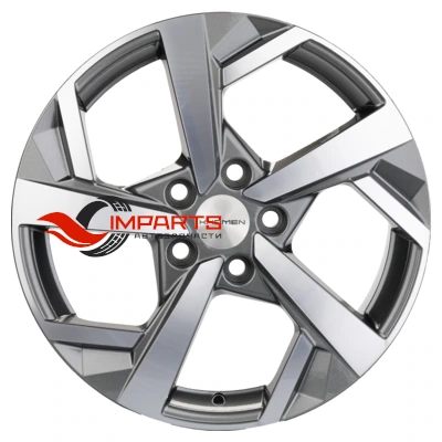 Колесный диск Khomen Wheels 7x17/5x112 ET43 D57,1 KHW1712 (Karoq/Octavia/Passat/Tiguan) Gray-FP