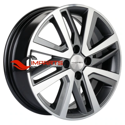 Колесный диск Khomen Wheels 6x16/4x100 ET46 D54,1 KHW1609 (Rio II/Solaris II) Gray-FP