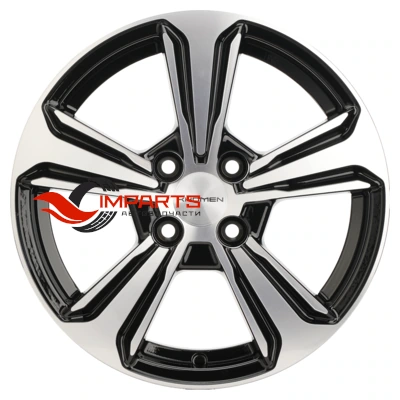 Колесный диск Khomen Wheels 6x15/4x100 ET45 D54,1 KHW1502 (Solano) Black-FP