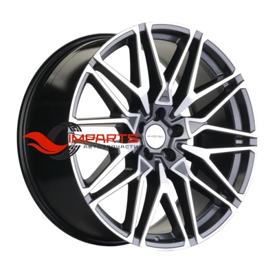 Колесный диск Khomen Wheels 9,5x21/5x112 ET30 D66,6 KHW2103 (X5/X6/X7 доп.) Gray-FP